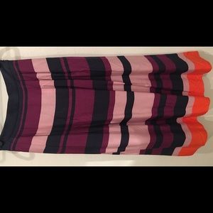 Ann Taylor striped midi skirt